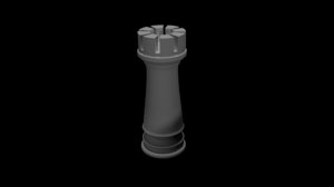 3D chess rook model