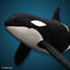 3D orca killer whale model