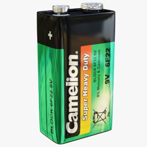 9 camelion battery 3D model