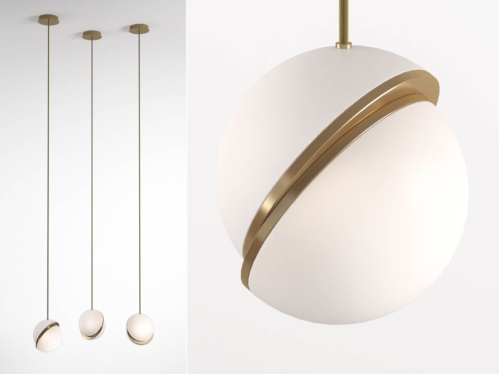 Free crescent pendant light 3D model - TurboSquid 1172651