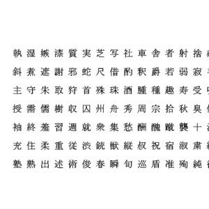 3D model chinese ms mincho font