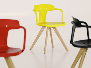 3D t14 wood chair model