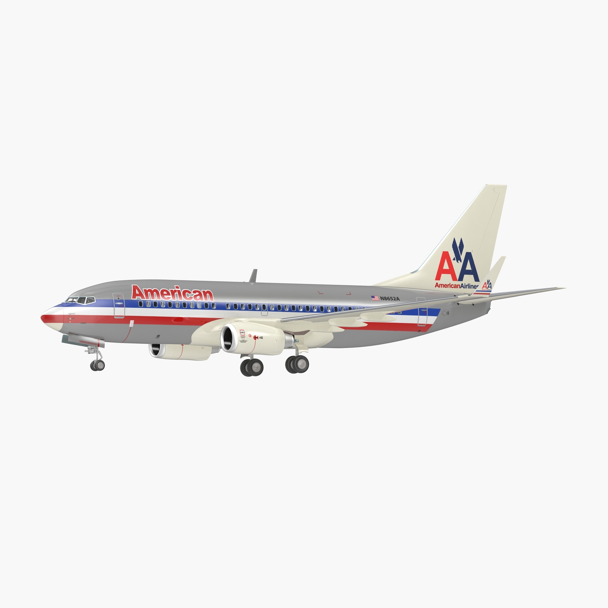 3d Model Boeing 737 700 Interior American Airlines Turbosquid