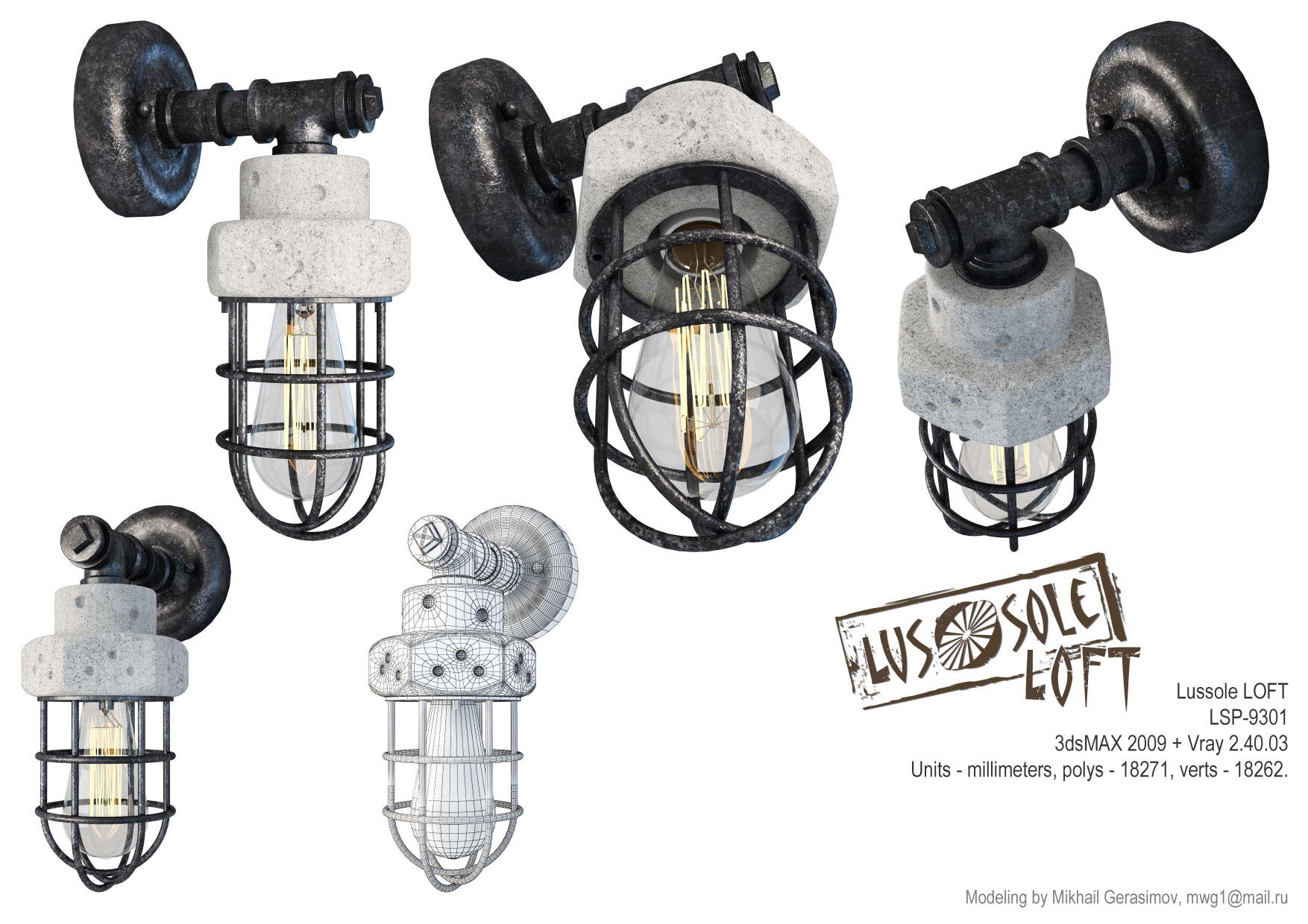 3D loft lussole model - TurboSquid 1173441