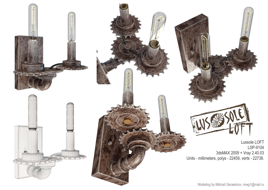 3D loft lussole model - TurboSquid 1173441