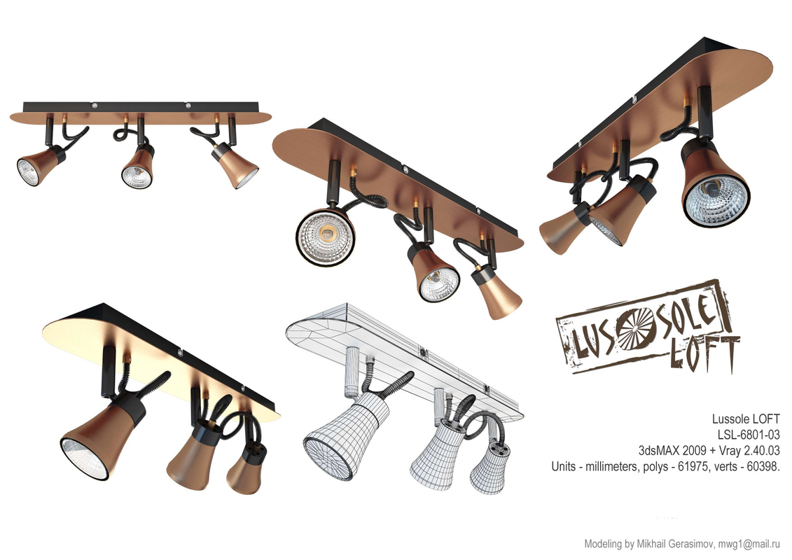 3D loft lussole model - TurboSquid 1173441