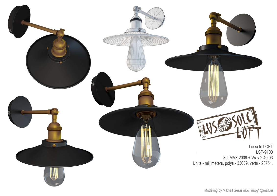 3D loft lussole model - TurboSquid 1173441