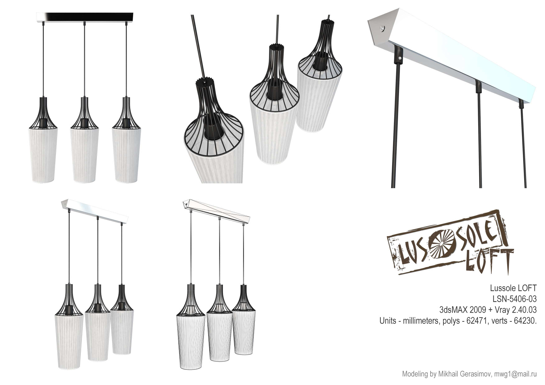 3D loft lussole model - TurboSquid 1173441