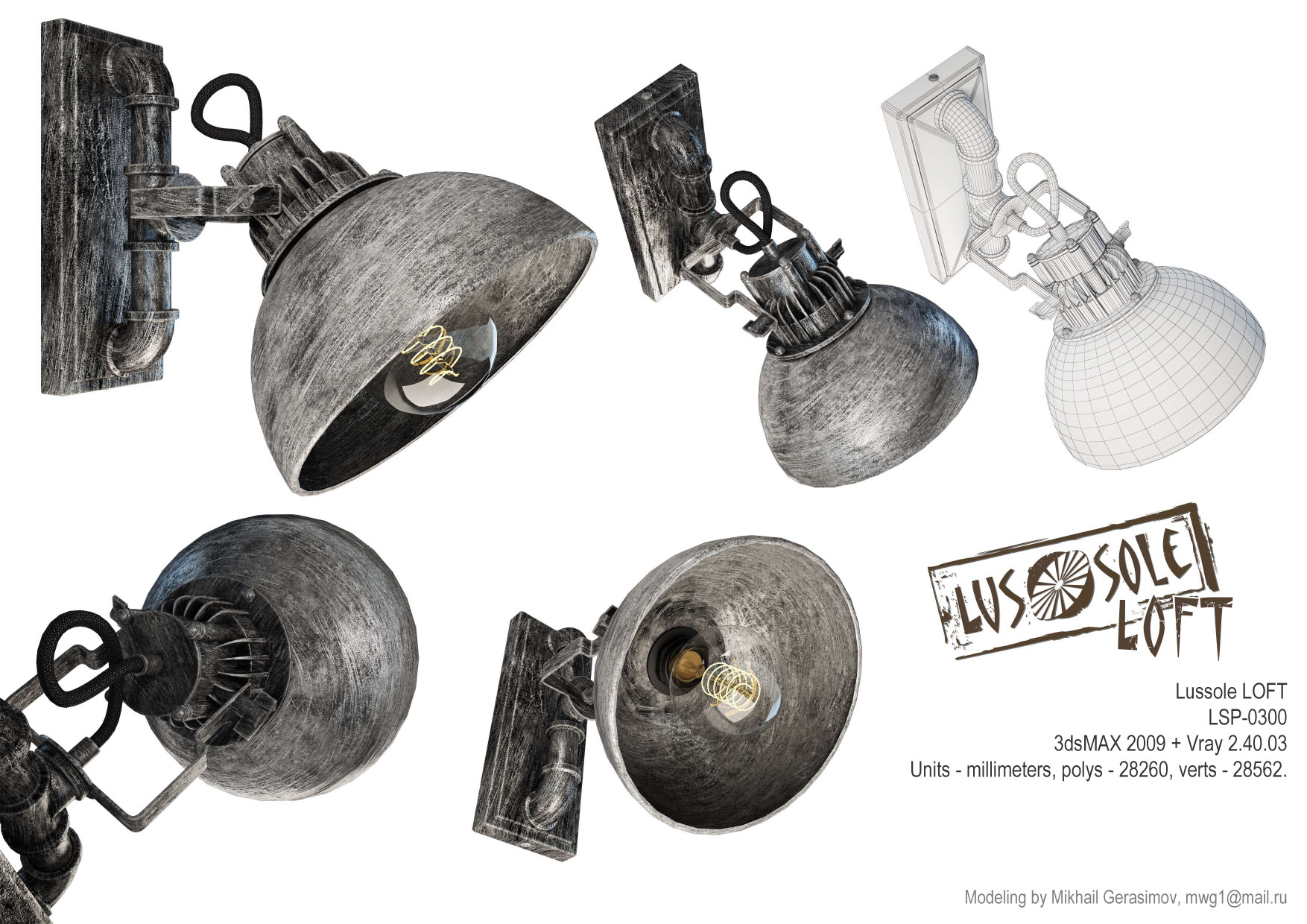3D loft lussole model - TurboSquid 1173441