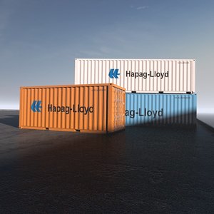 3D 40ft shipping containers model