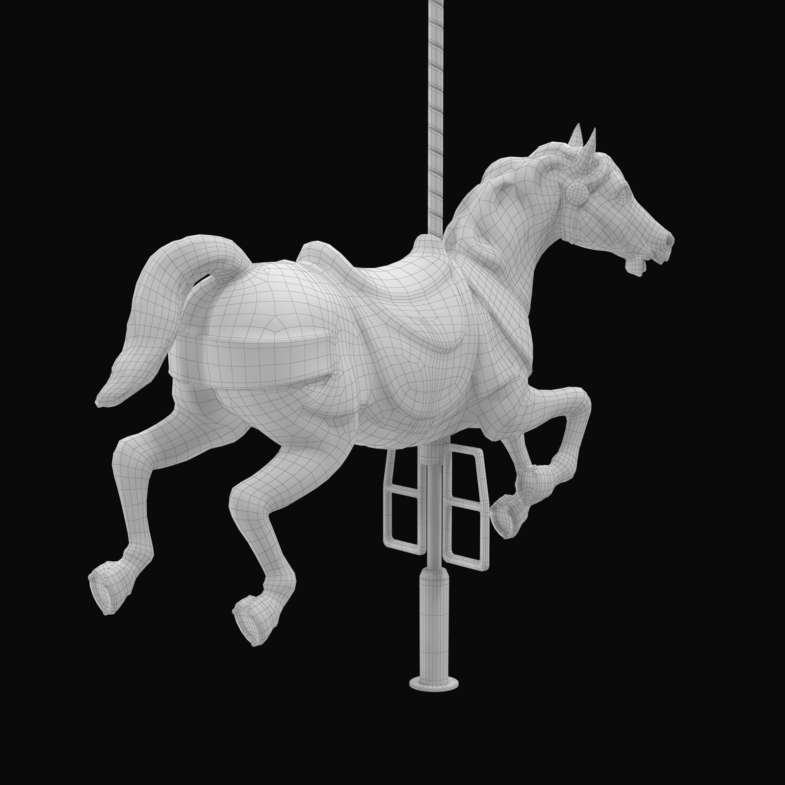 旋转木马马收集123d模型