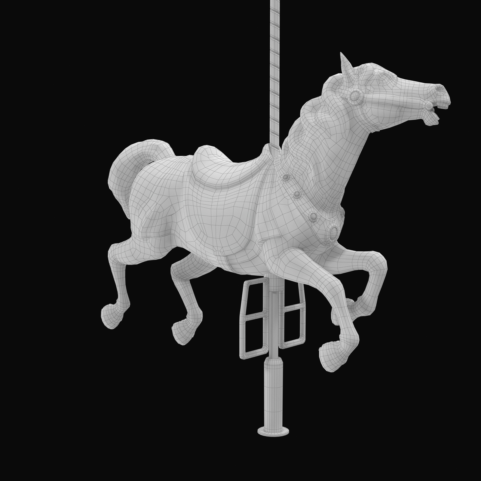 旋转木马马收集123d模型