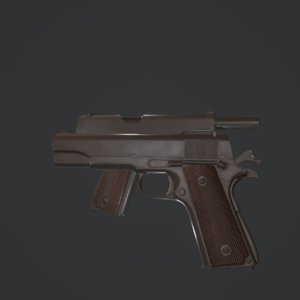 3D colt a1 pistol 1911 45 model
