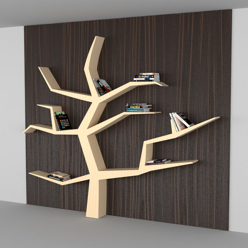 3d Modern Book Shelf Model Turbosquid