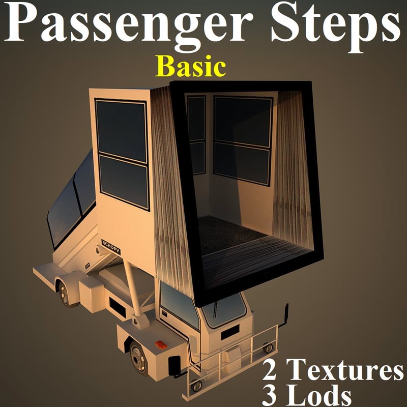 Passenger steps basic 3D model TurboSquid 1173776