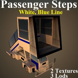3D model passenger steps wbl