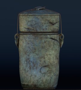 antique raku ceramic urn 3D model
