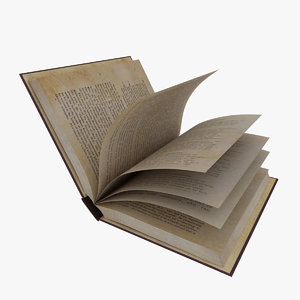 book rigged 3D model