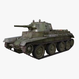 tank bt 7 soviet 3D model