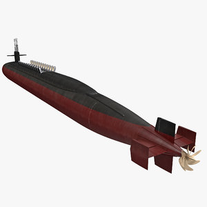 nuclear submarine ohio class 3D