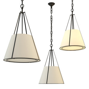 3D chandelier aspen small conical