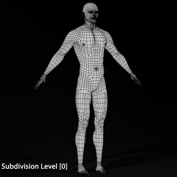 3D realistic male body human - TurboSquid 1174362