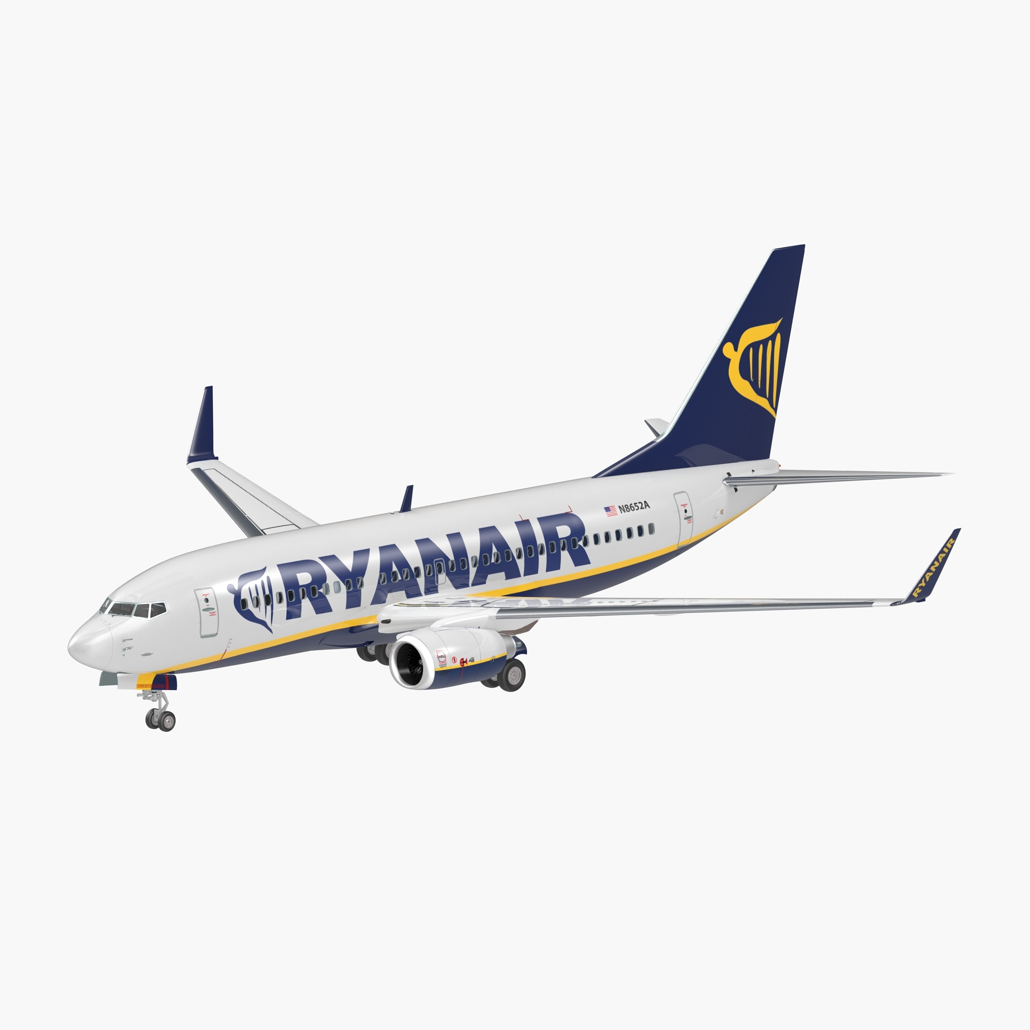 Boeing 737 700 Mit Interieur Ryanair Manipuliert
