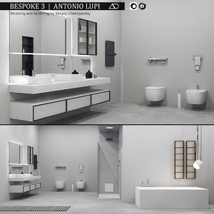 3D bathroom furniture set bespoke