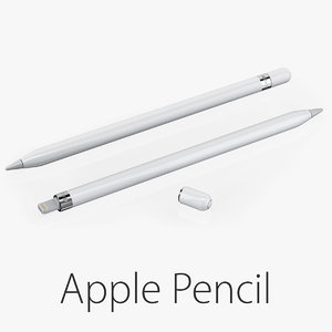 apple pencil ipad pro 3D model