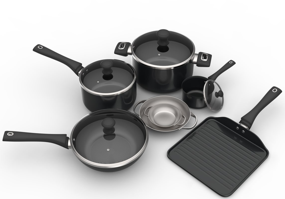  Cooking  pots  set 3D  model  TurboSquid 1174832