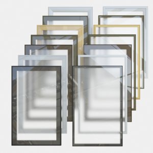 3D furniture facade aluminum profile model
