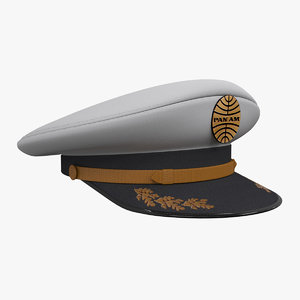 3D captain hat model