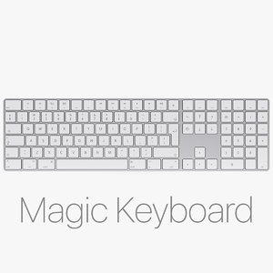 apple magic keyboard numeric 3D model