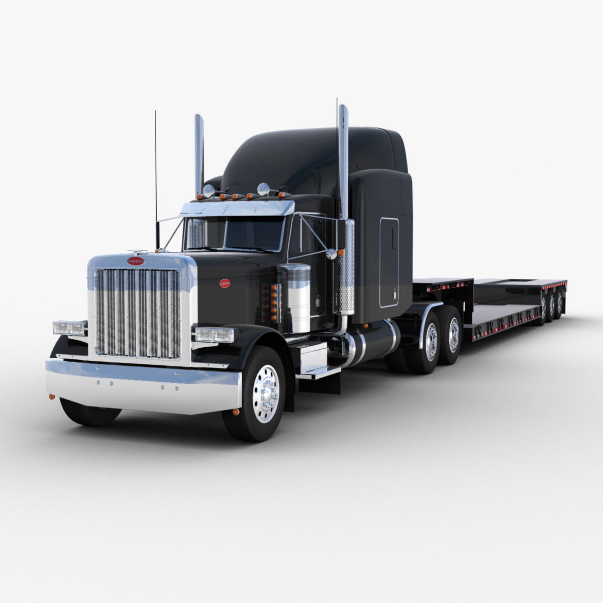 半卡车v2的集合3d模型