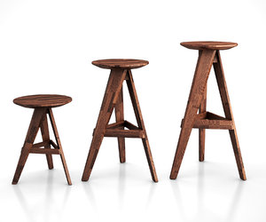 3D piece stool bar