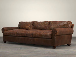 3D 96 lancaster leather sofa model