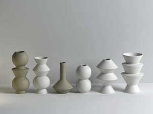 geometric vases 3D model