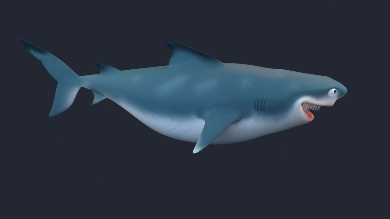 -cartoon shark rigging animation 3D - TurboSquid 1175642