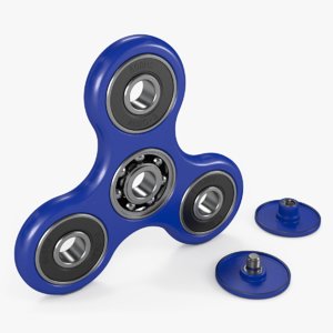 3D fidget spinner blue