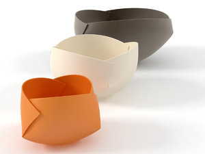 3D folded bowls