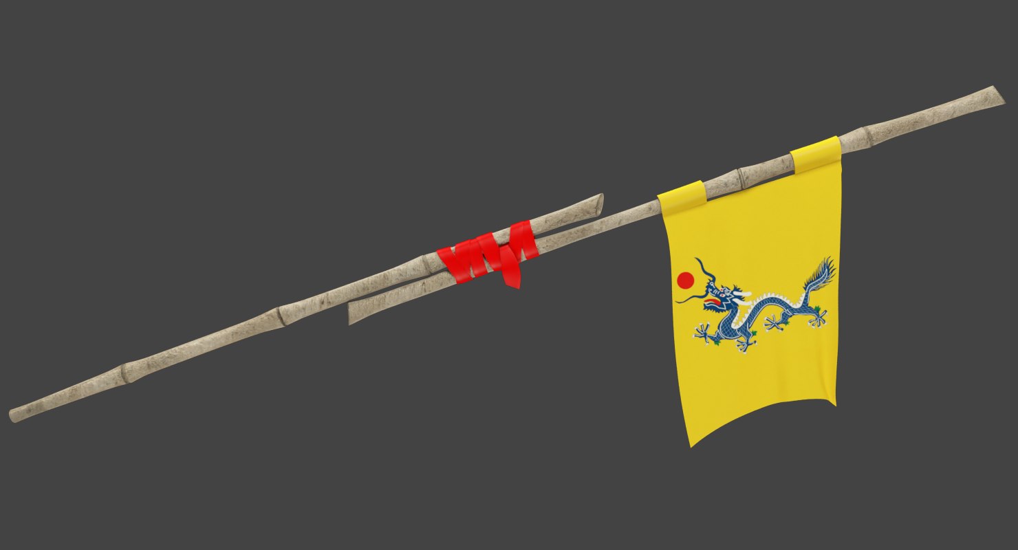 3D model ancient china flag - TurboSquid 1175930