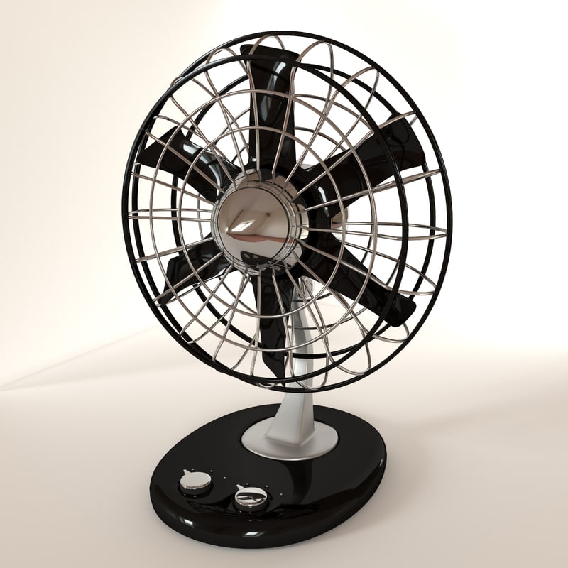 Table fan 3D model TurboSquid 1176026
