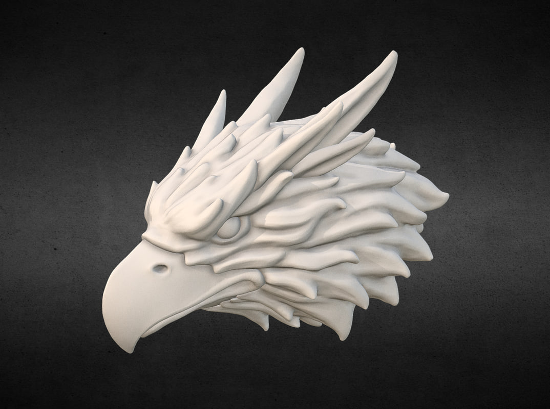 3D griffin head print ready - TurboSquid 1176090