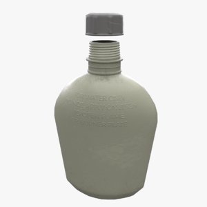 low-poly flask 3D model