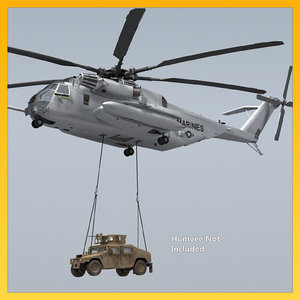 ch-53e military helicopter 3D model