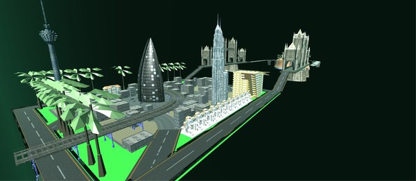 city cityscape optimized 3D