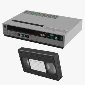 vcr player vhs cassette 3D model