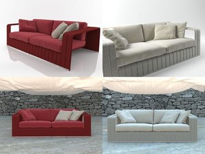 frame 2-seat sofa 3D model