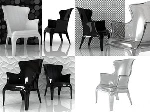3D polycarbonate armchair n