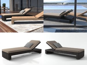 lounge beach chair 3D